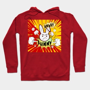 Angry Bunny graphic art Hoodie